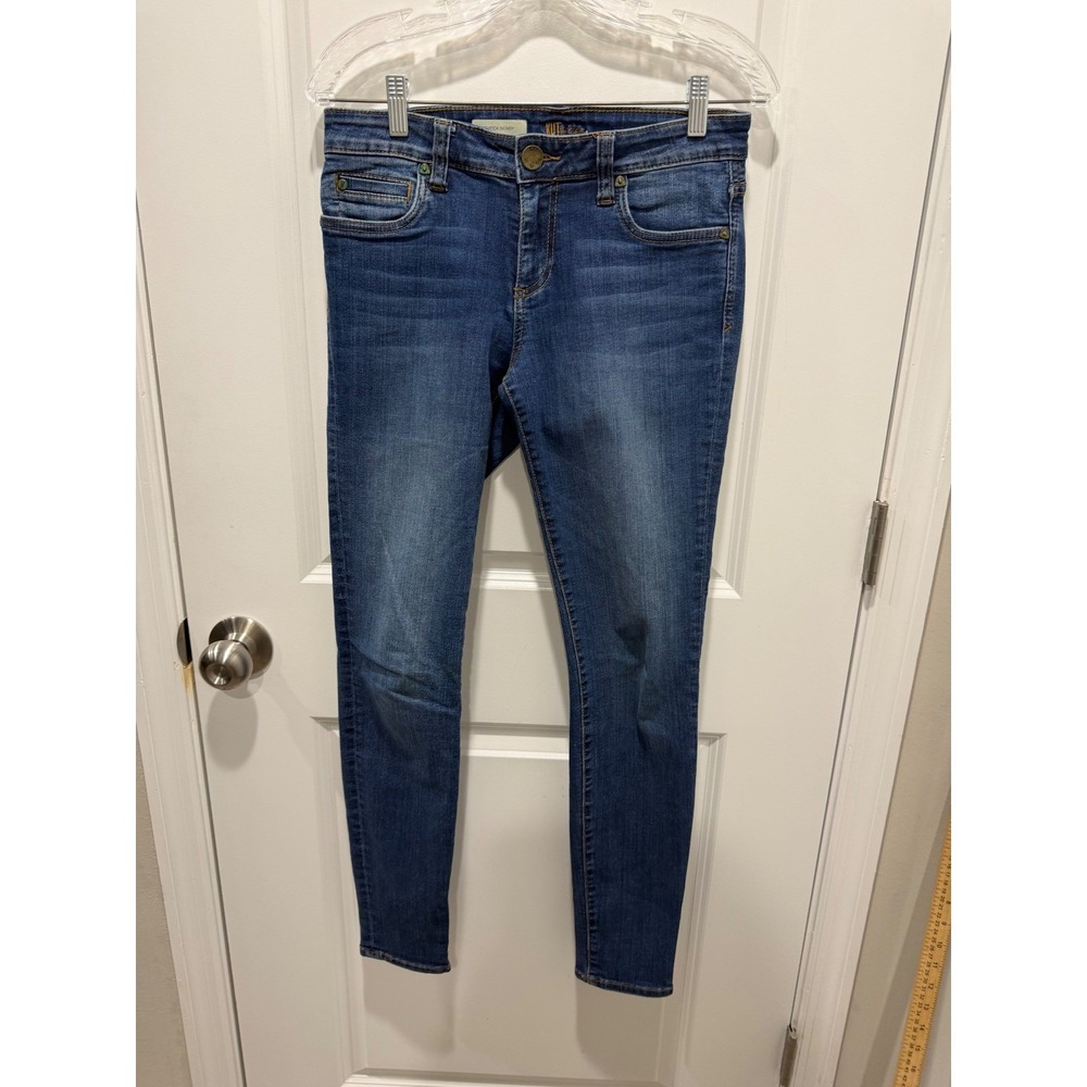 KUT from the Kloth Women Toothpick Skinny Jeans Stretch Medium Wash Blue Size 4